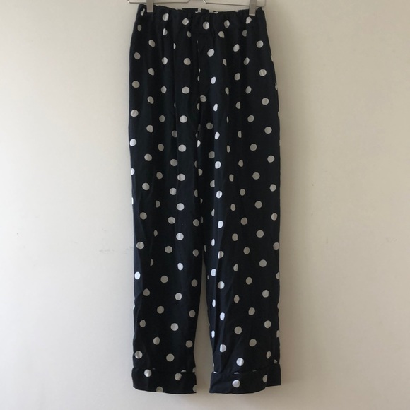 New Reformation high waisted polka dot button fly pull on wide leg pajama pants - Picture 1 of 8